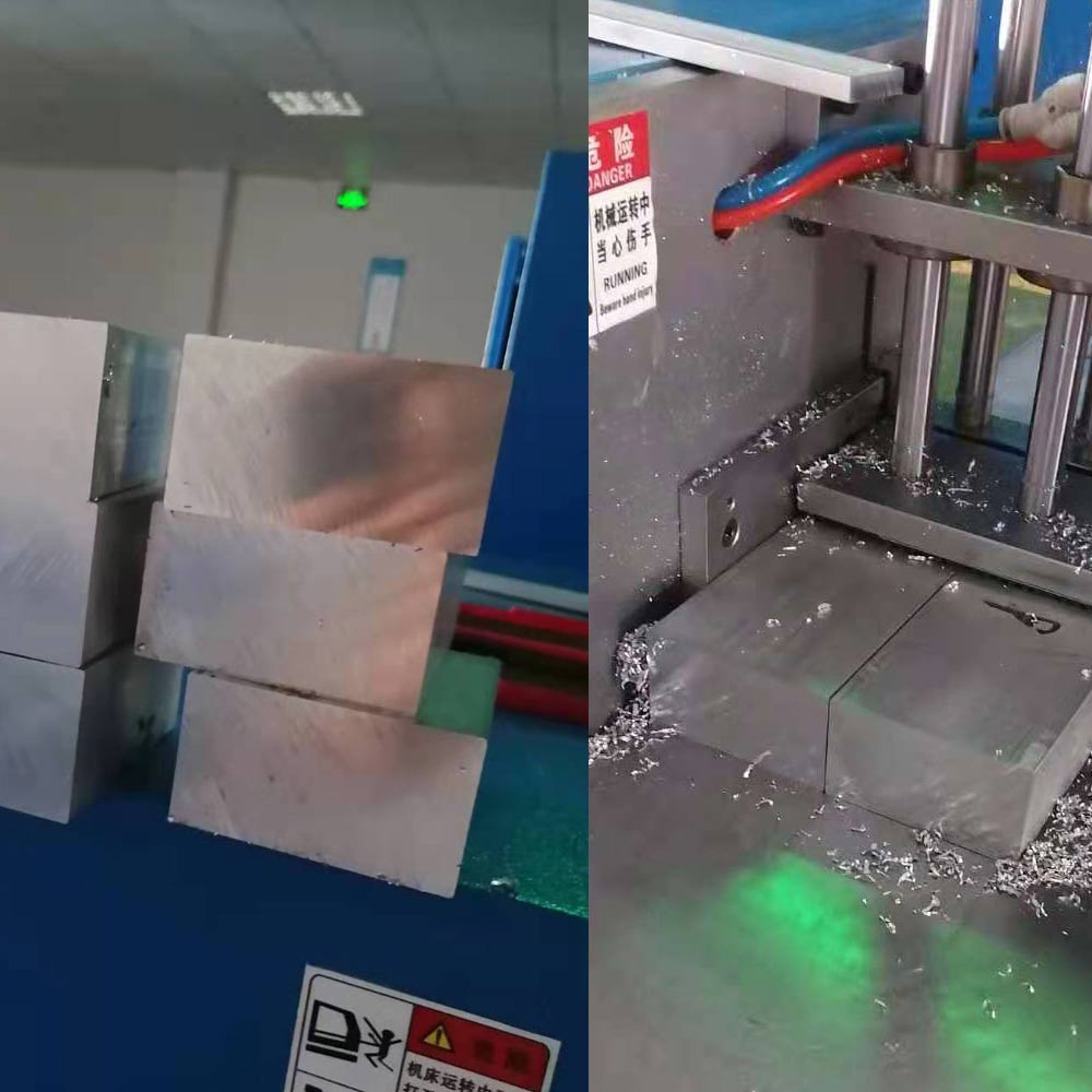 【無錫】用上半自動切鋁機SDY-B400L對比帶鋸床提高效率，提高產品光潔面